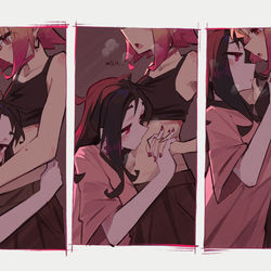 This is a pixiv picture whose title is Let's go slowly, okay? <3.