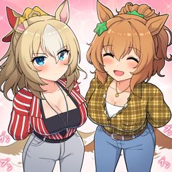 This is a pixiv picture whose title is 私服を含め似ているところが多い二人.