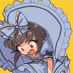 This is a pixiv picture whose title is 風が強かったので.