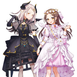 This is a pixiv picture whose title is 👿な広と👼な千奈.
