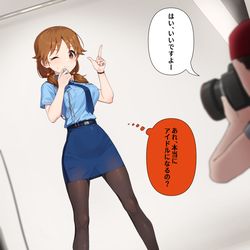 This is a pixiv picture whose title is プロフィール写真撮影する早苗さん.