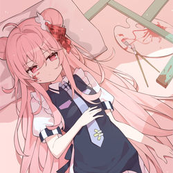 This is a pixiv picture whose title is 血を顔料で.