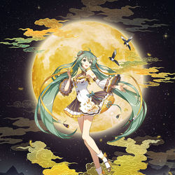 This is a pixiv picture whose title is 初音未来 中秋之夜ver..