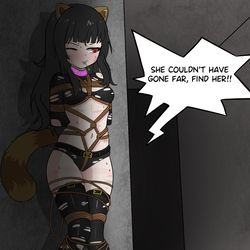 This is a pixiv picture whose title is Kinktober day 1: Hide/Bondage.