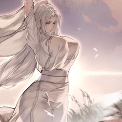 This is a pixiv picture whose title is 云楼仙子 水袖缠绵.