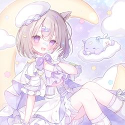 This is a pixiv picture whose title is 夢眠ゆらめちゃん🌙⚔️🌟.