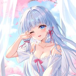 This is a pixiv picture whose title is 神里綾華生誕祭2024.