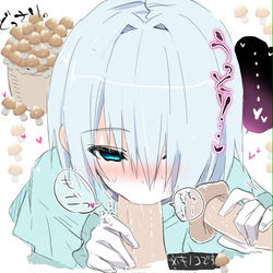 This is a pixiv picture whose title is ※注意※キノコ食ってる吹雪.