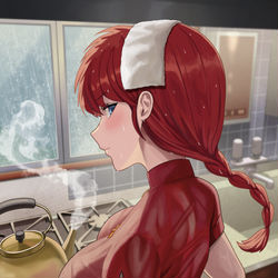 This is a pixiv picture whose title is 86日目, 早乙女乱馬.