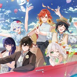 This is a pixiv picture whose title is 乗り込め４周年！.