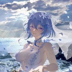 This is a pixiv picture whose title is 守岸人花嫁.