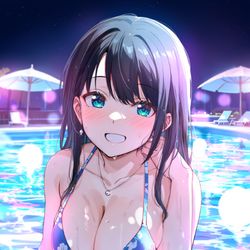 This is a pixiv picture whose title is 「お姉さんと遊ばない？」.