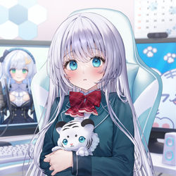 This is a pixiv picture whose title is 隣に住んでる聖女様.