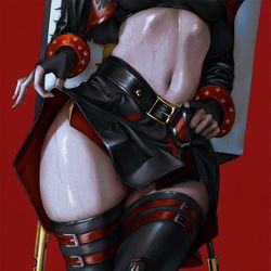 This is a pixiv picture whose title is Burnice White🔥.