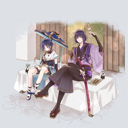 This is a pixiv picture whose title is 【男女逆転】影×放浪者.