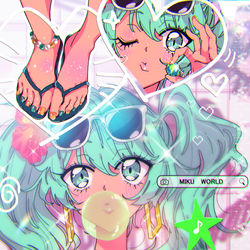 This is a pixiv picture whose title is ブラジリアンミク🌎🌺.