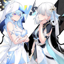 This is a pixiv picture whose title is 守岸人vs今汐.