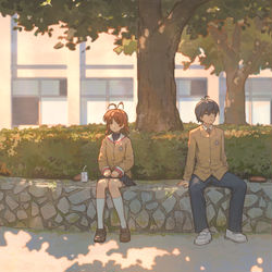 This is a pixiv picture whose title is CLANNAD同人纪念图.