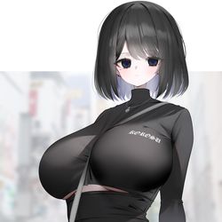 This is a pixiv picture whose title is 黒.
