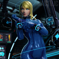 This is a pixiv picture whose title is Drone Samus.