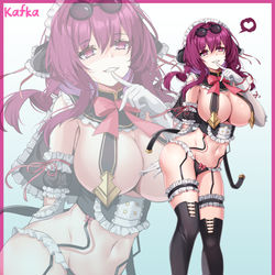 This is a pixiv picture whose title is Beach maid : Kafka.