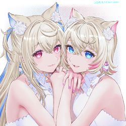 This is a pixiv picture whose title is 2024.9フワモコちゃんまとめ＋ホロGTA.