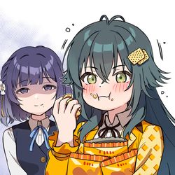 This is a pixiv picture whose title is また食べるの？.
