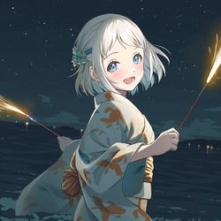 This is a pixiv picture whose title is 二刀流.