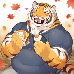 This is a pixiv picture whose title is 虎肥ゆる秋.