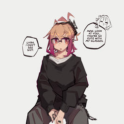 This is a pixiv picture whose title is Tomboy mode Enna with glasses.