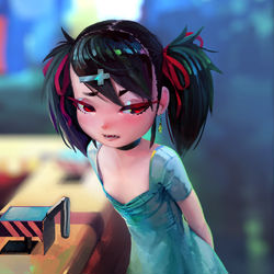 This is a pixiv picture whose title is † 9.