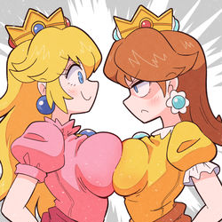 This is a pixiv picture whose title is Re.ピーチVSデイジー.