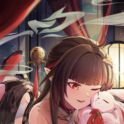 This is a pixiv picture whose title is 霊砂.