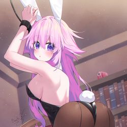 This is a pixiv picture whose title is 🐰えっちネプテューヌさん💜.