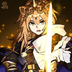 This is a pixiv picture whose title is 聖剣、解放！.