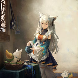 This is a pixiv picture whose title is The Tea Maid.