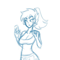 This is a pixiv picture whose title is Bimbo Bust.