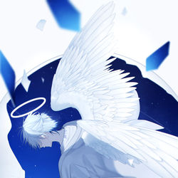 This is a pixiv picture whose title is 天使の日.