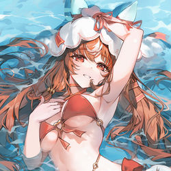 This is a pixiv picture whose title is 水着スティルインラブ.