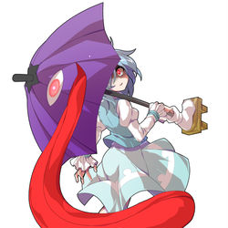 This is a pixiv picture whose title is 怒り小傘立ち絵 表情差分.