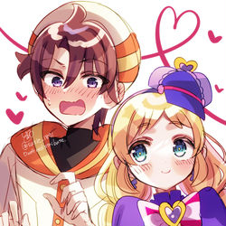 This is a pixiv picture whose title is 🧡💜.