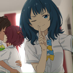 This is a pixiv picture whose title is 八奈見杏菜 焼塩檸檬 小鞠知花.