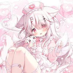 This is a pixiv picture whose title is 💉❤.