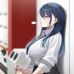 This is a pixiv picture whose title is 後輩ちゃん、休憩中☕️.