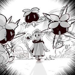 This is a pixiv picture whose title is 知恵かり落書き.