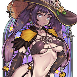 This is a pixiv picture whose title is Mona Halloween.