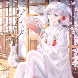This is a pixiv picture whose title is 翔鶴 🌸.