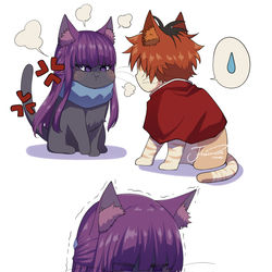 This is a pixiv picture whose title is 💢🐱💢.