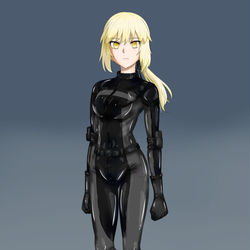This is a pixiv picture whose title is ぐだ子セイバーオルタマスク着.