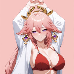 This is a pixiv picture whose title is Yae Miko.
